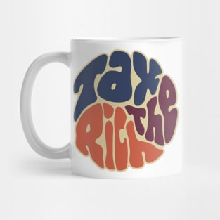 Tax The Rich Groovy Word Art Mug